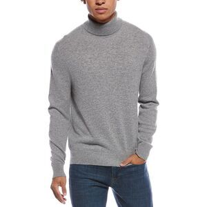 Amicale Cashmere Mens  Turtleneck Sweater, Gray